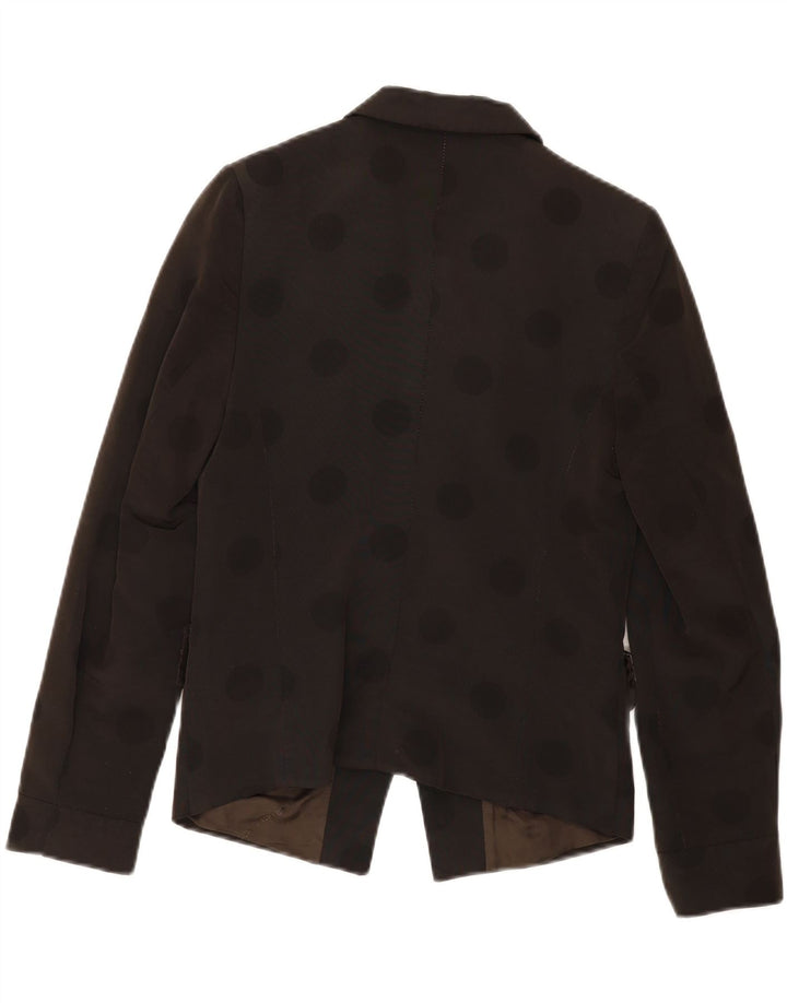 LOUIS FERAUD Womens 1 Button Blazer Jacket UK 8 Small Black Polka Dot Vintage Louis Feraud and Second-Hand Louis Feraud from Messina Hembry 