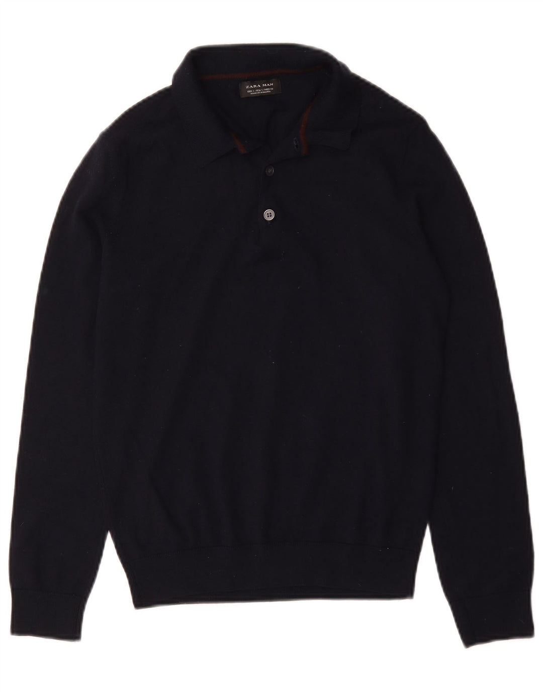 Zara Herre polo-hals sweater lille marineblå