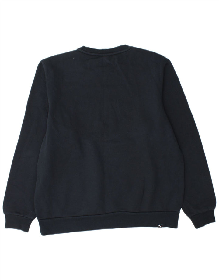 Puma Herre Grafisk Sweatshirt Jumper Stor Marineblå Bomuld