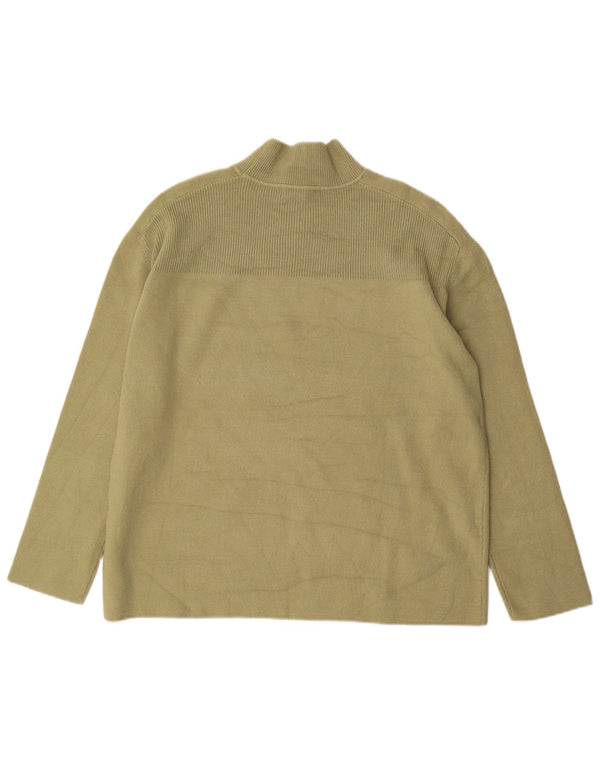 Marks & Spencer Dame Turtle Neck Jumper Sweater UK 14 Medium Khaki