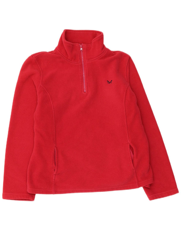 Crew tøj Dame lynlås hals Fleece Jumper UK 12 Medium Pink Polyester