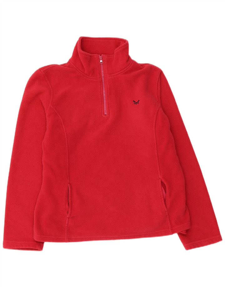 Crew tøj Dame lynlås hals Fleece Jumper UK 12 Medium Pink Polyester
