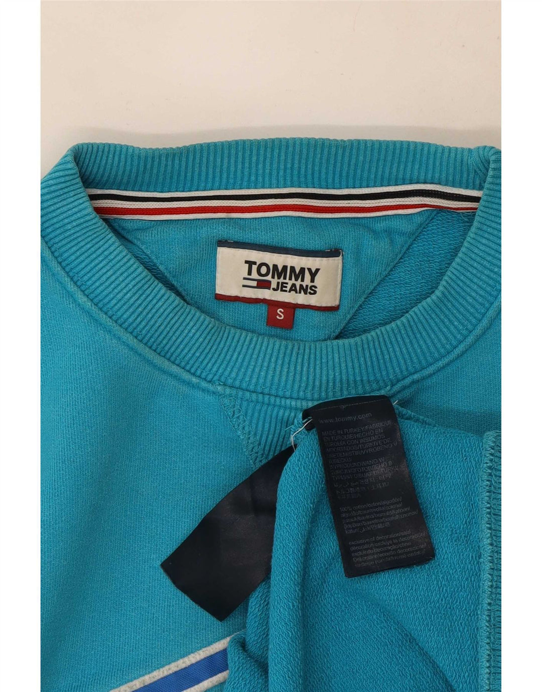 Tommy Hilfiger Herre Grafisk Sweatshirt Jumper Lille Blå Bomuld