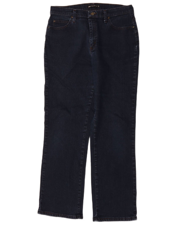 Lee Womens Relaxed Fit Straight Jeans US 12 Large W32 L30 Marineblå Bomuld
