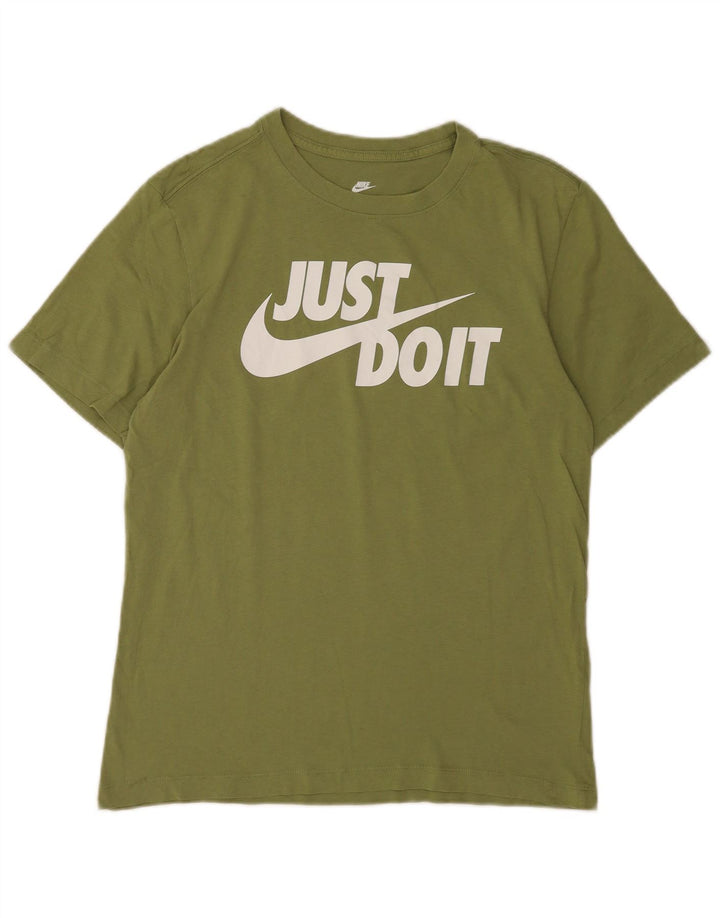 Nike grafisk T-shirt top til mænd, lille grøn bomuld