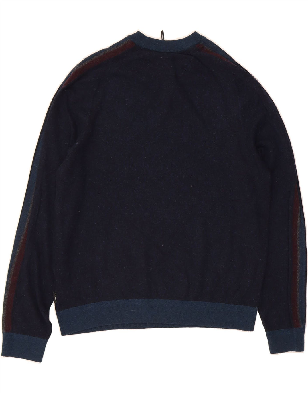 TED BAKER Mens Crew Neck Jumper Sweater Size 4 Large Navy Blue Wool Vintage Ted Baker and Second-Hand Ted Baker from Messina Hembry 