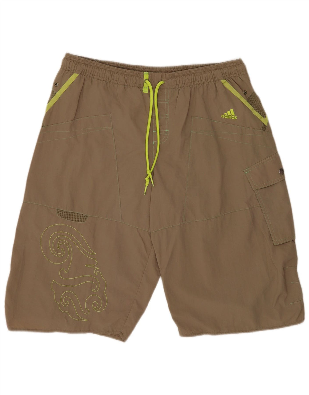 Adidas Grafiske badeshorts til mænd store Khaki Nylon