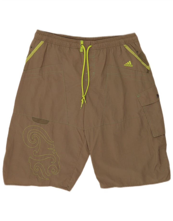 Adidas Grafiske badeshorts til mænd store Khaki Nylon