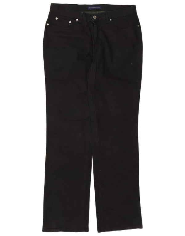 TRUSSARDI Straight jeans til mænd W36 L33 sort bomuld