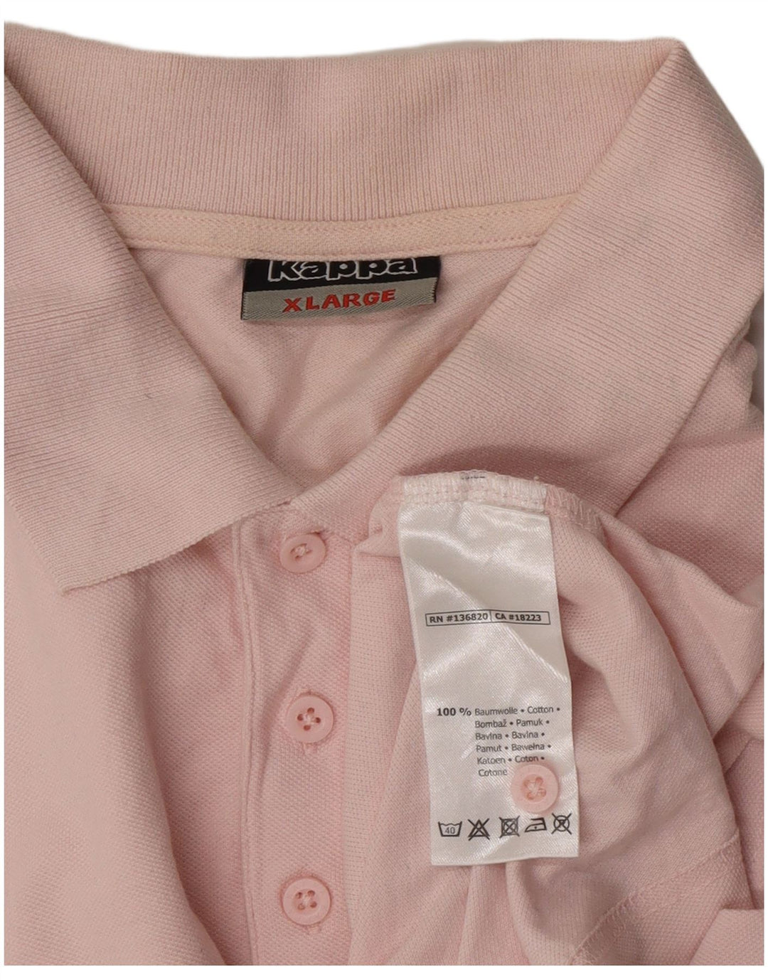 Kappa herre poloshirt XL Pink bomuld