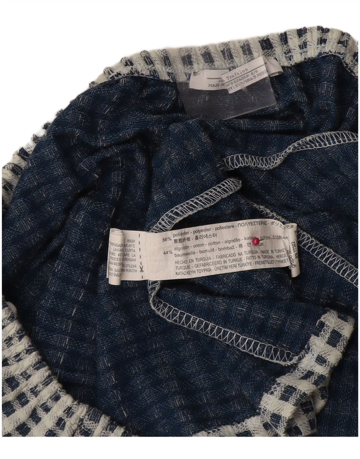 Zara Dame Trafaluc Crop Top UK 10 Lille blå ternet polyester