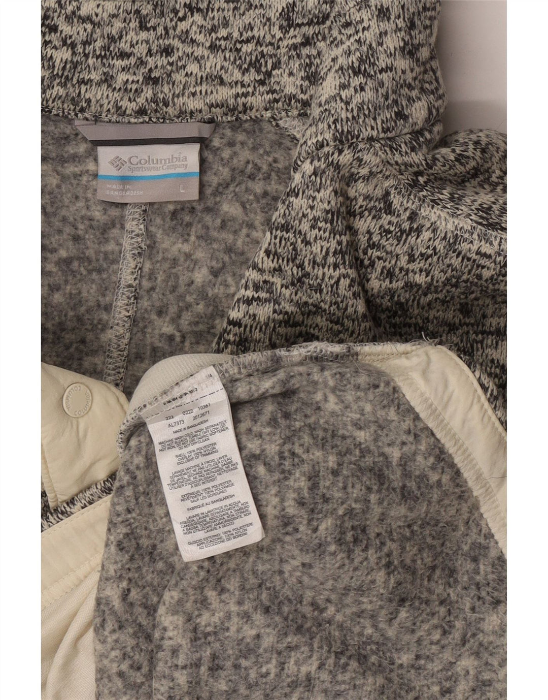Columbia Herre Button Neck Sweatshirt Jumper Large Grå Flecked Polyester
