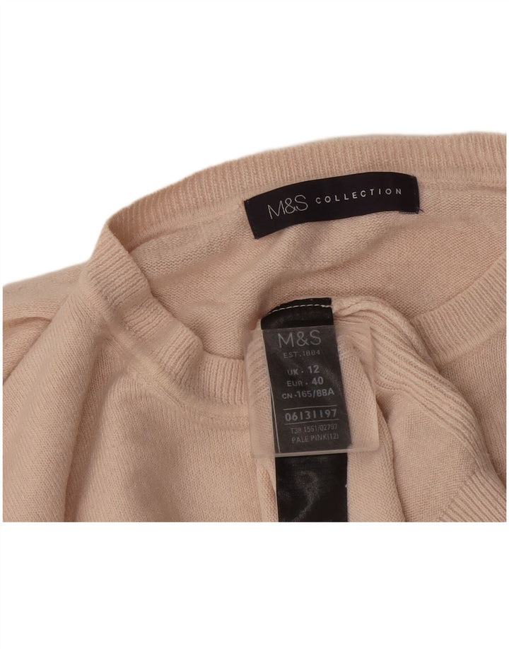 Marks & Spencer Dame sweater med rund hals DK 12 Medium Pink Akryl
