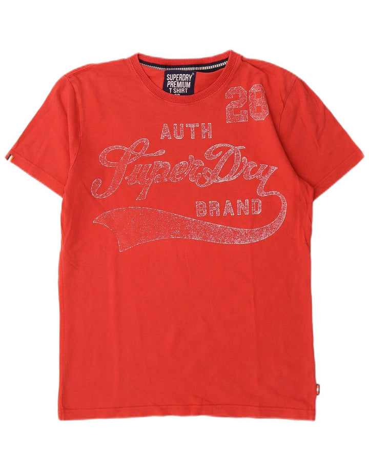 Superdry Grafisk T-shirt top til mænd, lille rød bomuld