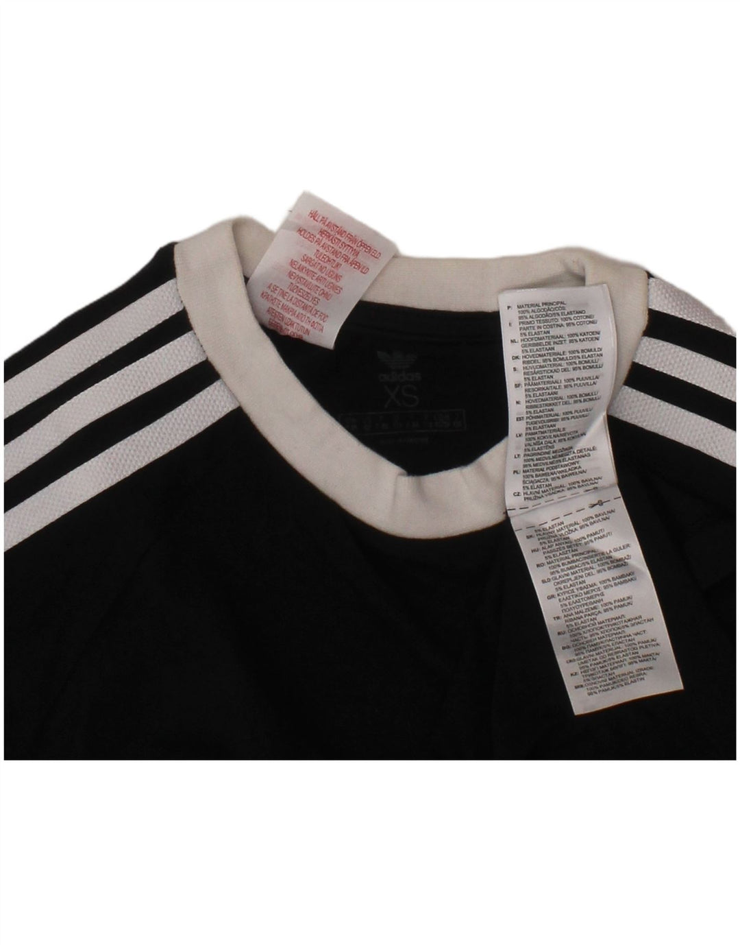ADIDAS T-shirt til drenge 7-8 år XS Sort bomuld