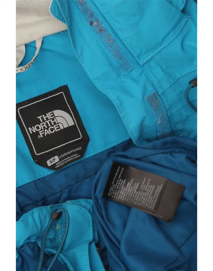 The North Face Regnjakke med hætte til kvinder UK 10 Lille blå nylon