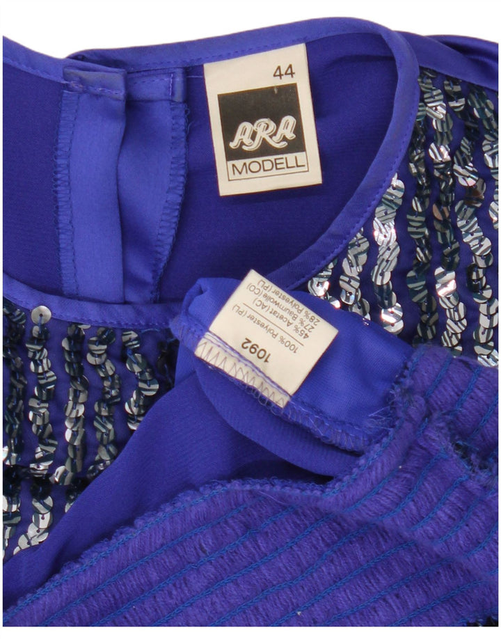 ARA Dame Langærmet Bluse Top EU 44 XL Blå Polyester