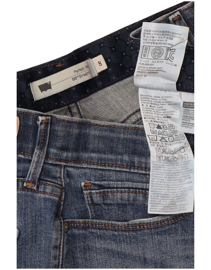 Levi's Dame 525 lige jeans US 8 Medium W28 L30 Blå Bomuld