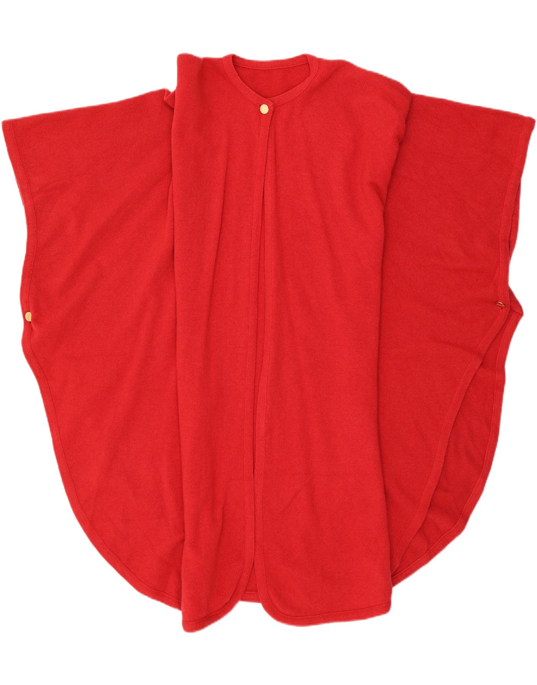 VINTAGE Womens Poncho Cardigan Sweater One Size Red Wool Vintage Vintage and Second-Hand Vintage from Messina Hembry 