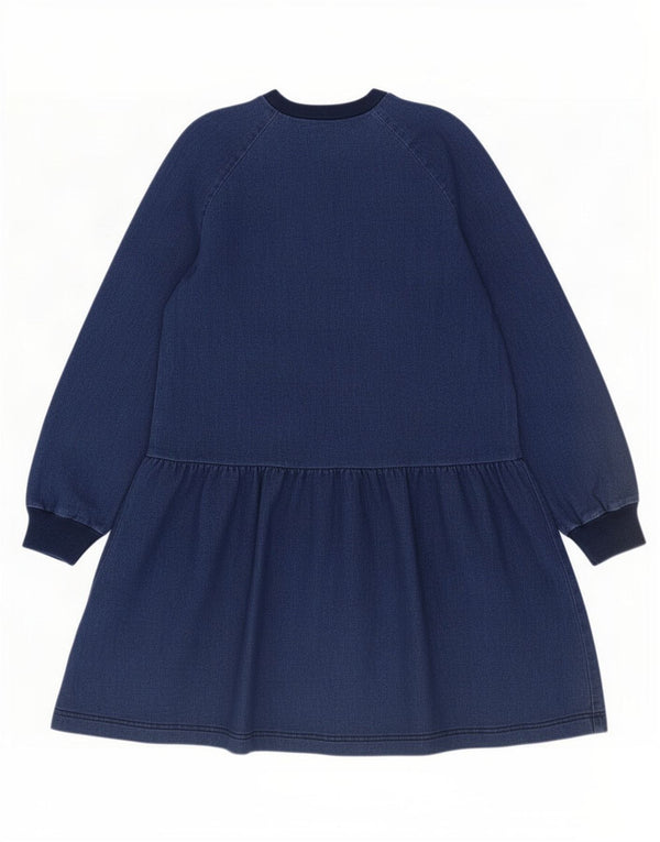 Zara Dame Langærmet Sweatshirt Jumper Dress UK 14 Medium Blue