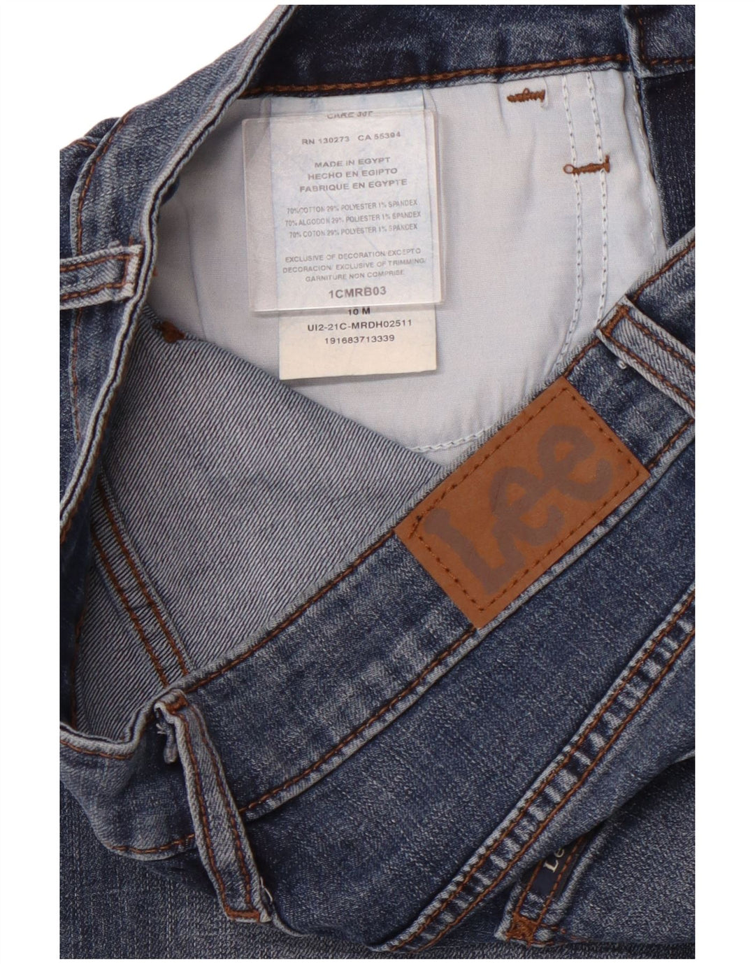 LEE Womens Mid Rise Regular Bermuda Denim Shorts US 10 Large W28 Blue