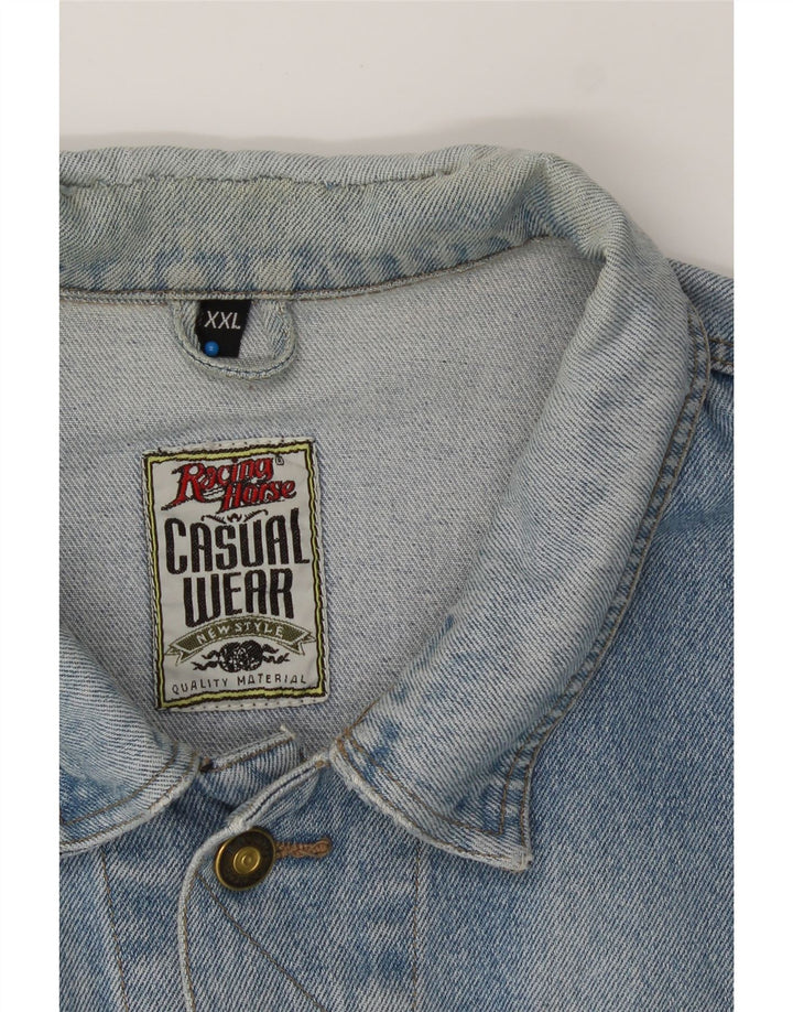VINTAGE Mens Denim Jacket UK 44 2XL Blue Cotton Vintage Vintage and Second-Hand Vintage from Messina Hembry 