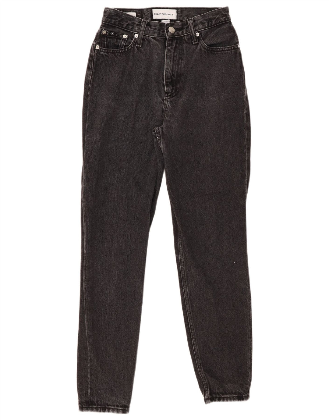 CALVIN KLEIN Dame Slim Jeans W25 L27 Sort Bomuld