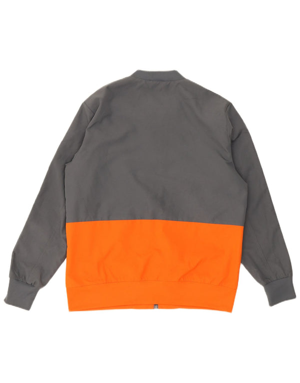 Adidas Herre Bomber Jacket UK 40 Large Grå Colourblock Polyester
