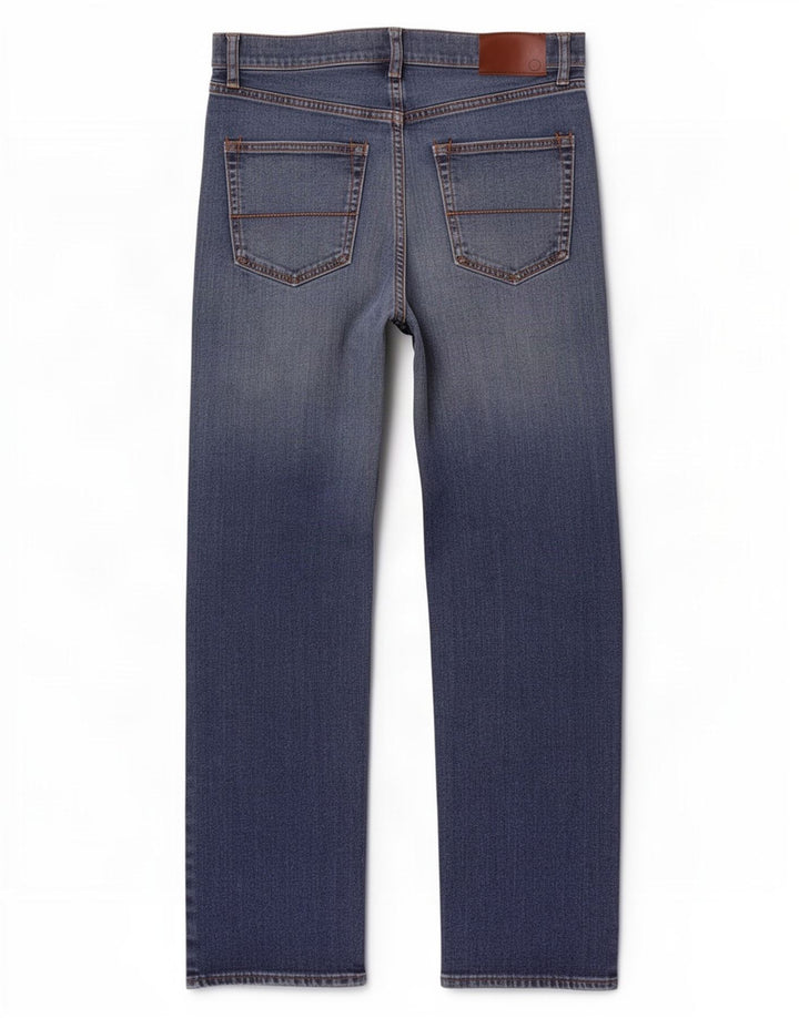 Marks & Spencer Herre Distressed Regular Straight Jeans W32 L31 Blue Cotton