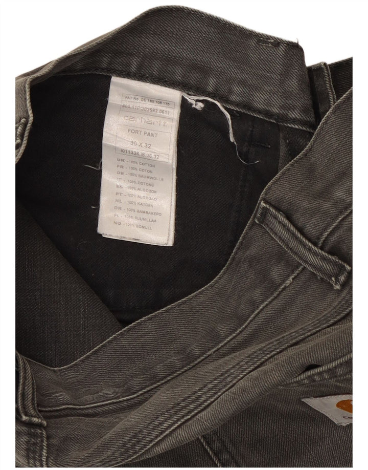 Carhartt Herre Cargo Straight Jeans W30 L32 Grå Bomuld