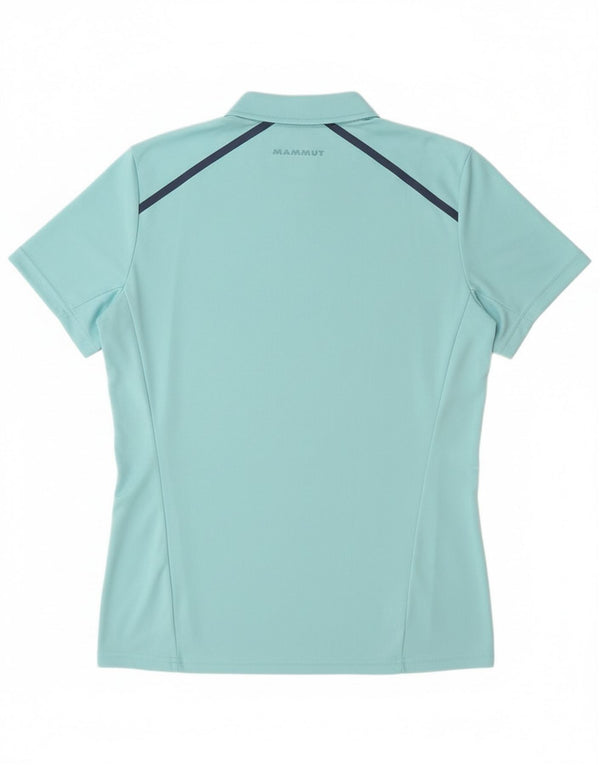 Mammut Mens Polartec Zip Neck T-Shirt Top Large Blue Polyester