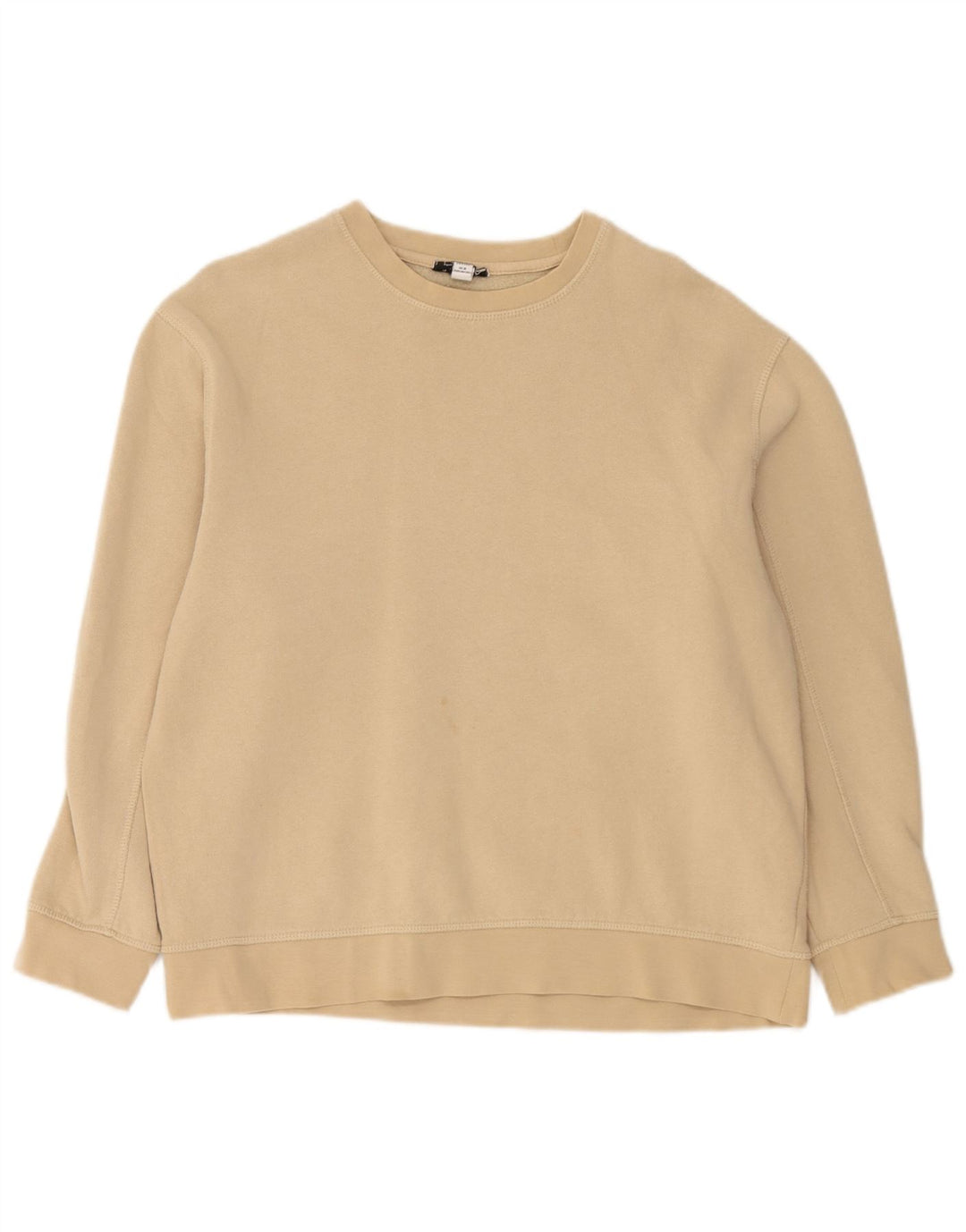 Topshop Dame Oversized Sweatshirt Jumper UK 14 Medium Beige Bomuld