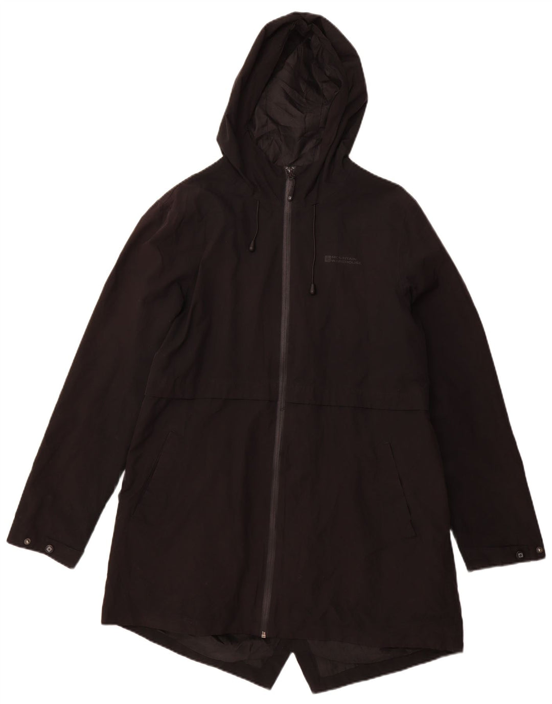 MOUNTAIN WAREHOUSE Womens Hooded Parka Jacket UK 16 Large  Black Polyester