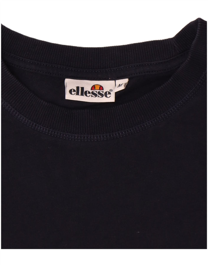 Ellesse Herre T-Shirt Top Medium Marineblå Bomuld