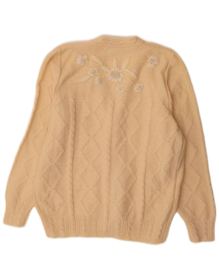 Florence Dame Cardigan Sweater UK 14 Stor Gul