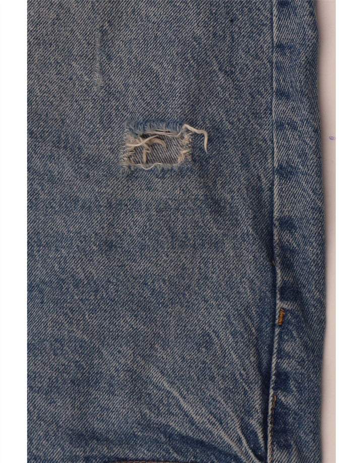 Zara Herre Distressed Tapered Jeans EU 46 XL W36 L29 Blå