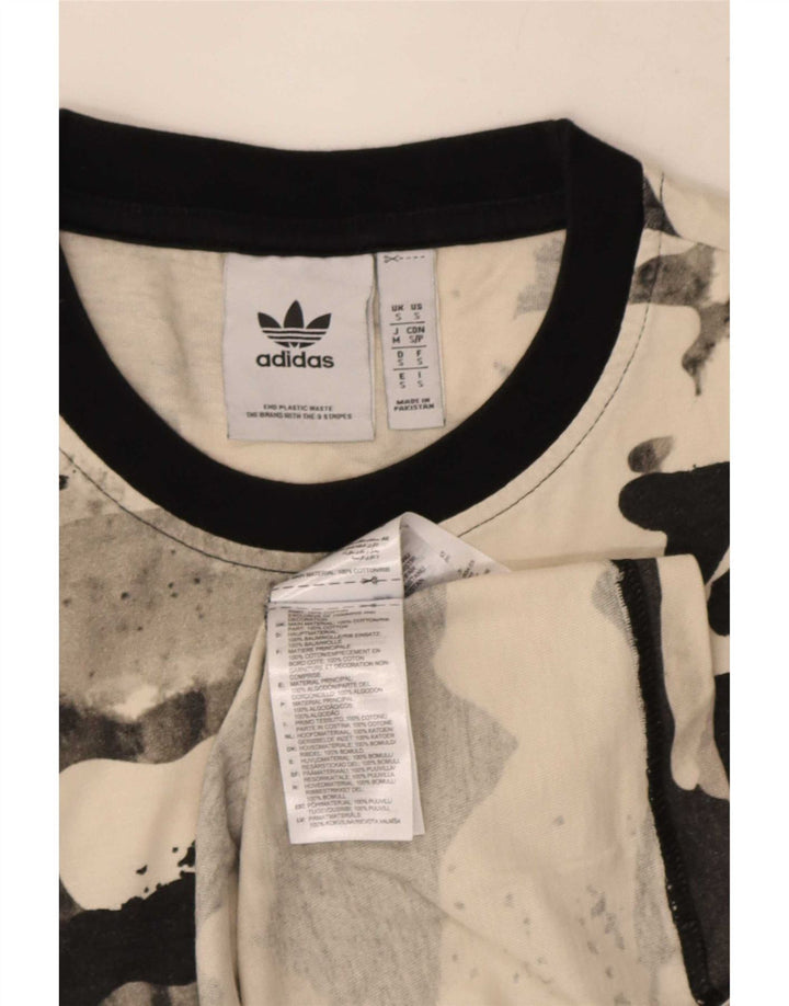 Adidas Herre T-Shirt Top Lille Grå Camouflage Bomuld
