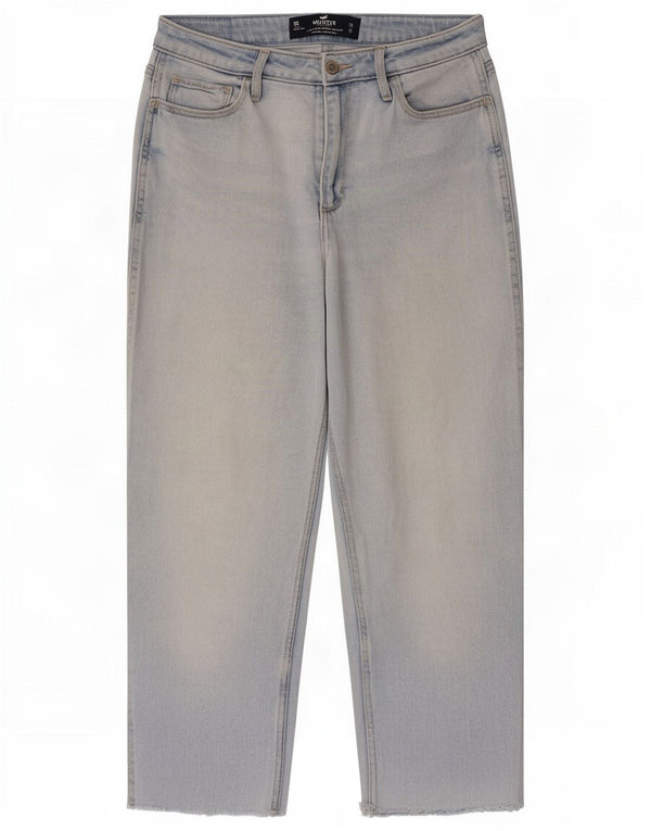Hollister Dame Mom High Rise Curvy Tapered Jeans US 7 Medium W28 L27 Blå