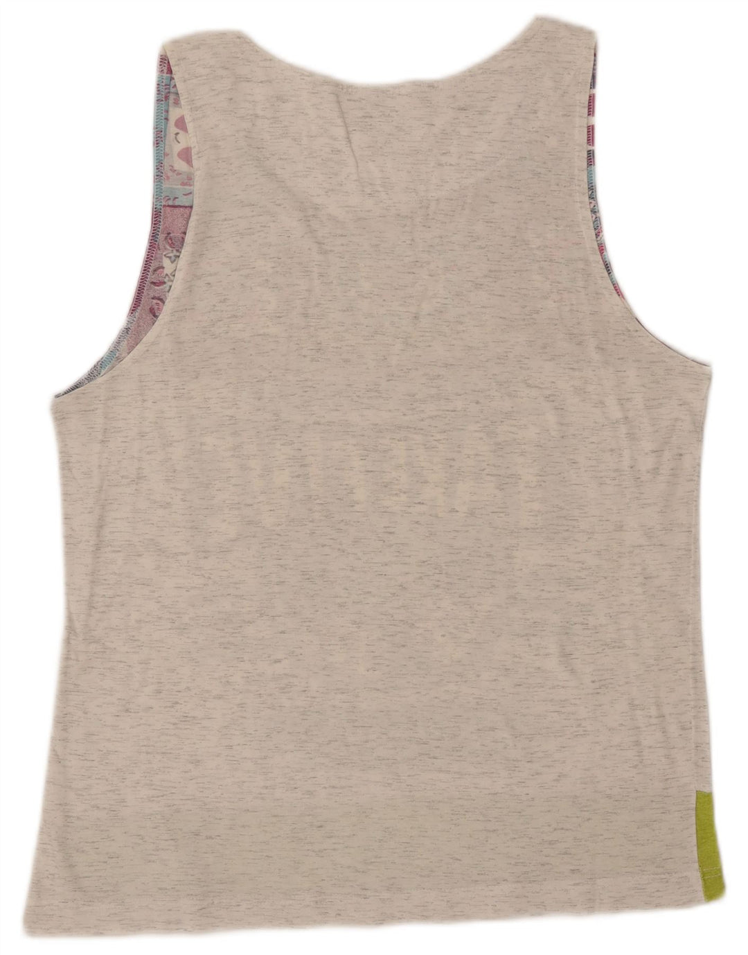 TAKE FIVE Herre Grafisk Vest Top Mellemgrå Colourblock Bomuld