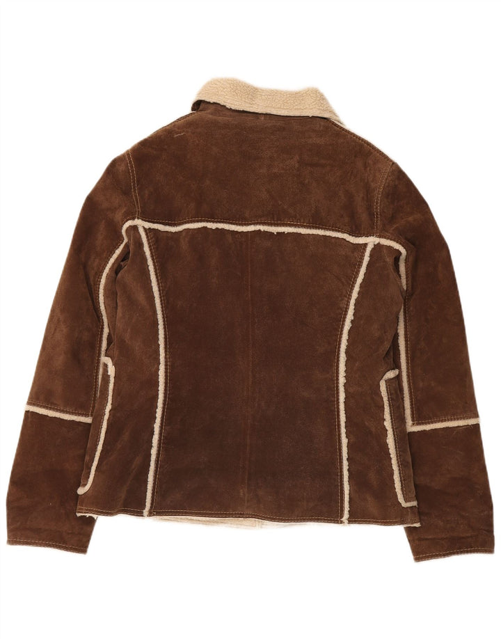 Conbipel Dame Shearling Jacket IT 48 XL Brunt Læder