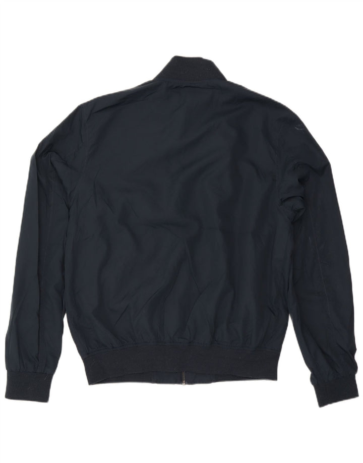 FRANSK FORBINDELSE Herre Bomber Jacket UK 40 Large Navy Blue Polyester