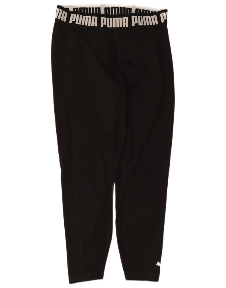 Puma Graphic Crop Leggings til kvinder UK 14 Large Black