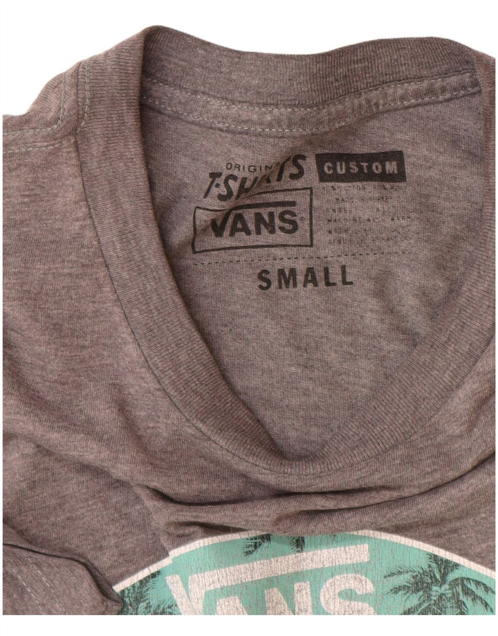 Vans Herre Custom Fit Grafisk T-Shirt Top Lille Grå