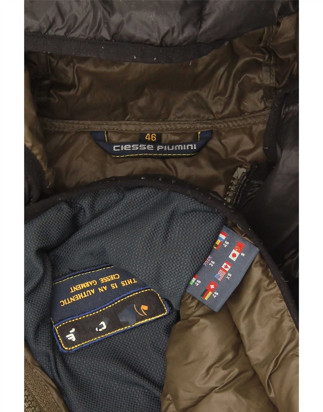Ciesse Piumini Herre hættepolstret jakke UK 36 Small Black