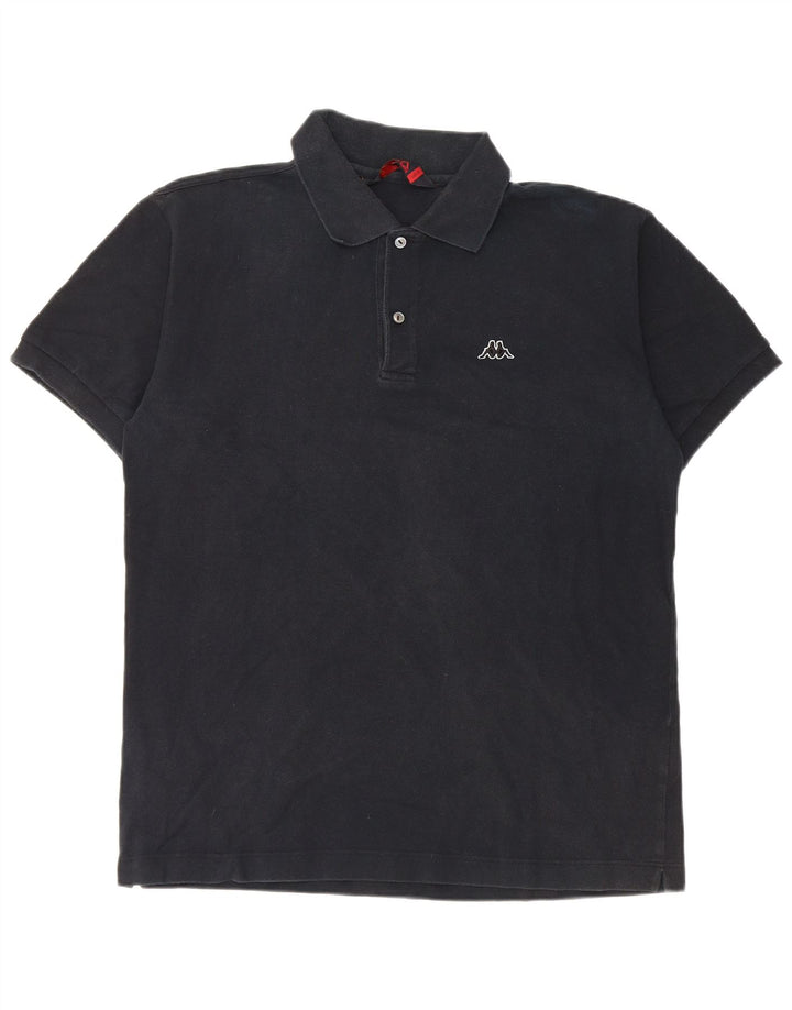 Kappa herre poloshirt stor sort bomuld