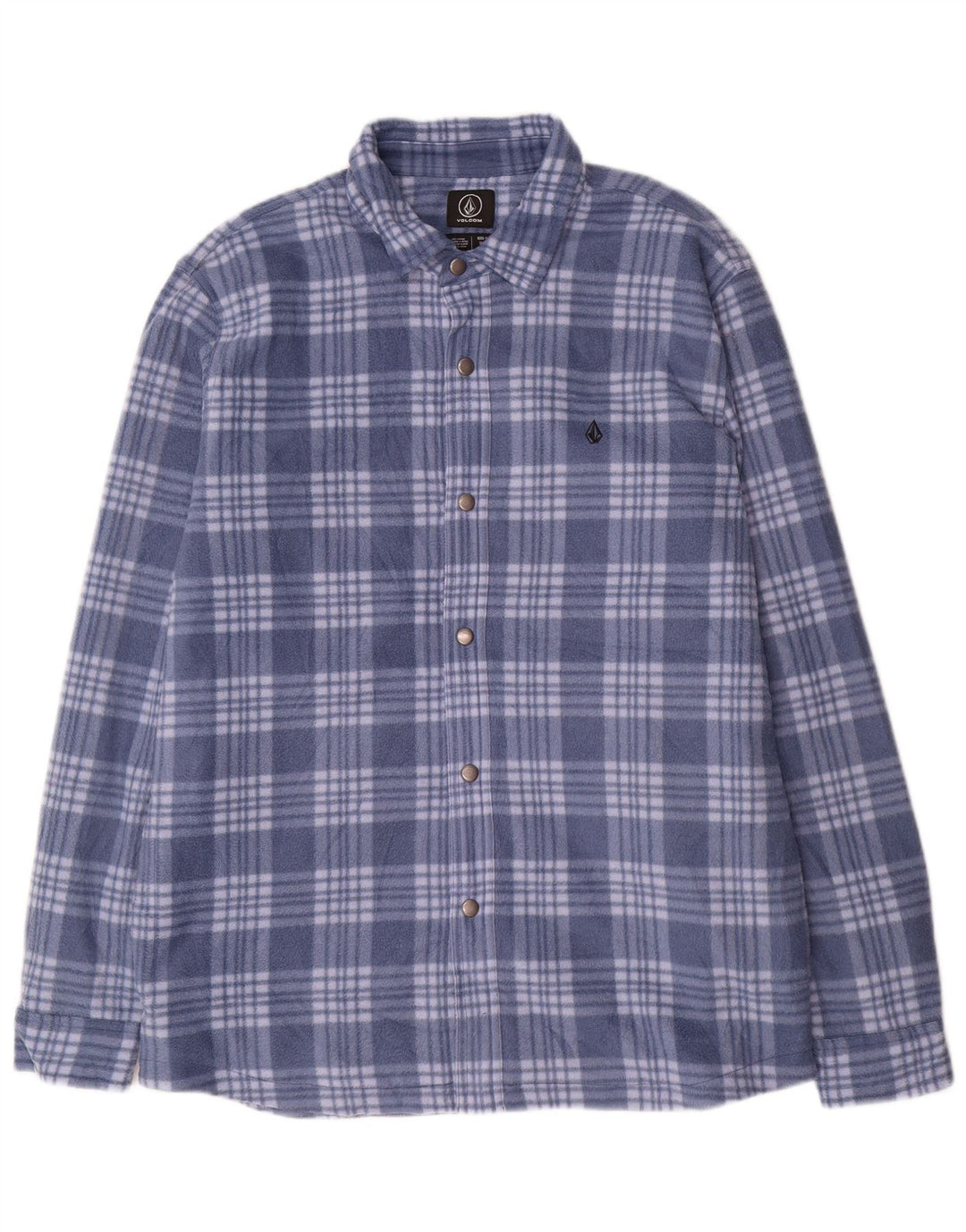 Volcom Herre Lumberjack Fleece Shirt XL Blue Check Polyester