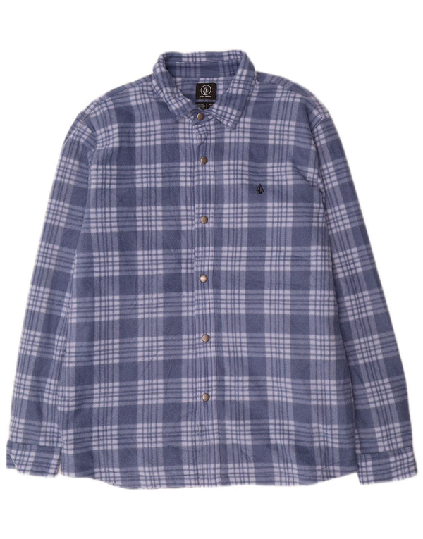 Volcom Herre Lumberjack Fleece Shirt XL Blue Check Polyester