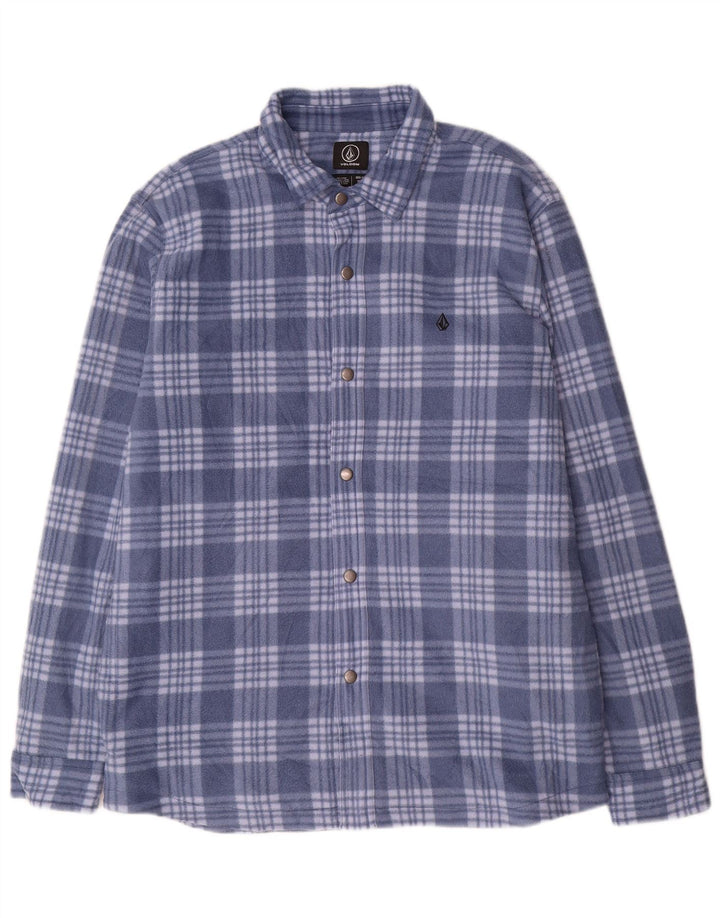 Volcom Herre Lumberjack Fleece Shirt XL Blue Check Polyester