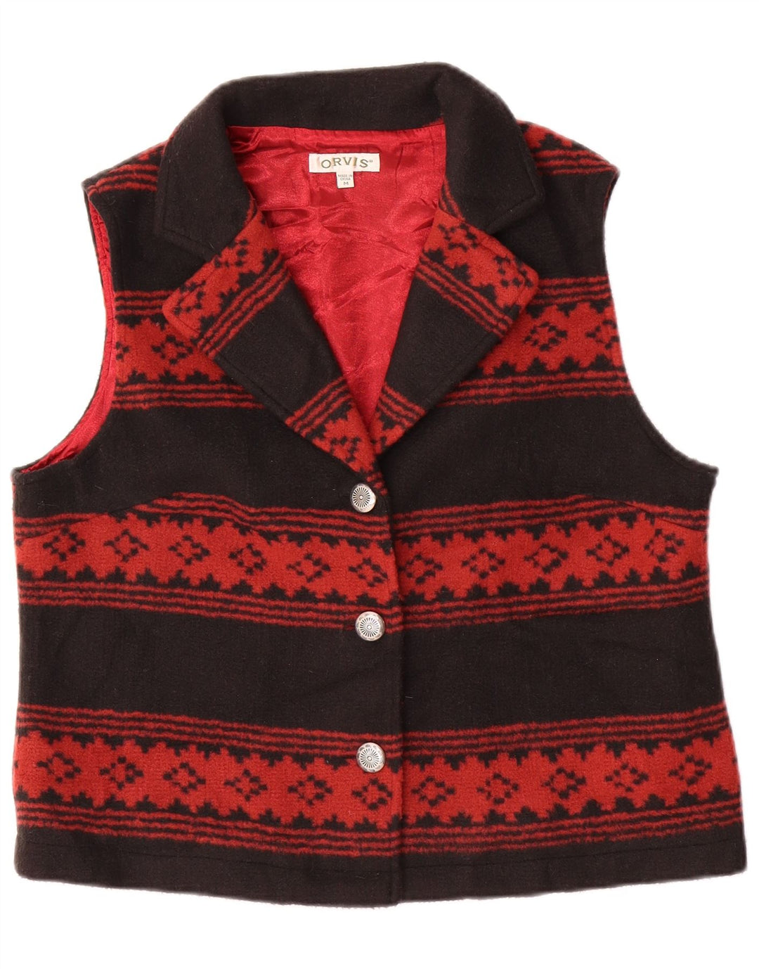 Orvis Damevest UK 14 Medium Sort Geometrisk Akryl