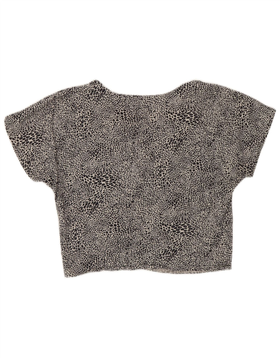 LAURA BIAGIOTTI Dame Crop Bluse Top IT 44 Medium Black Animal Print